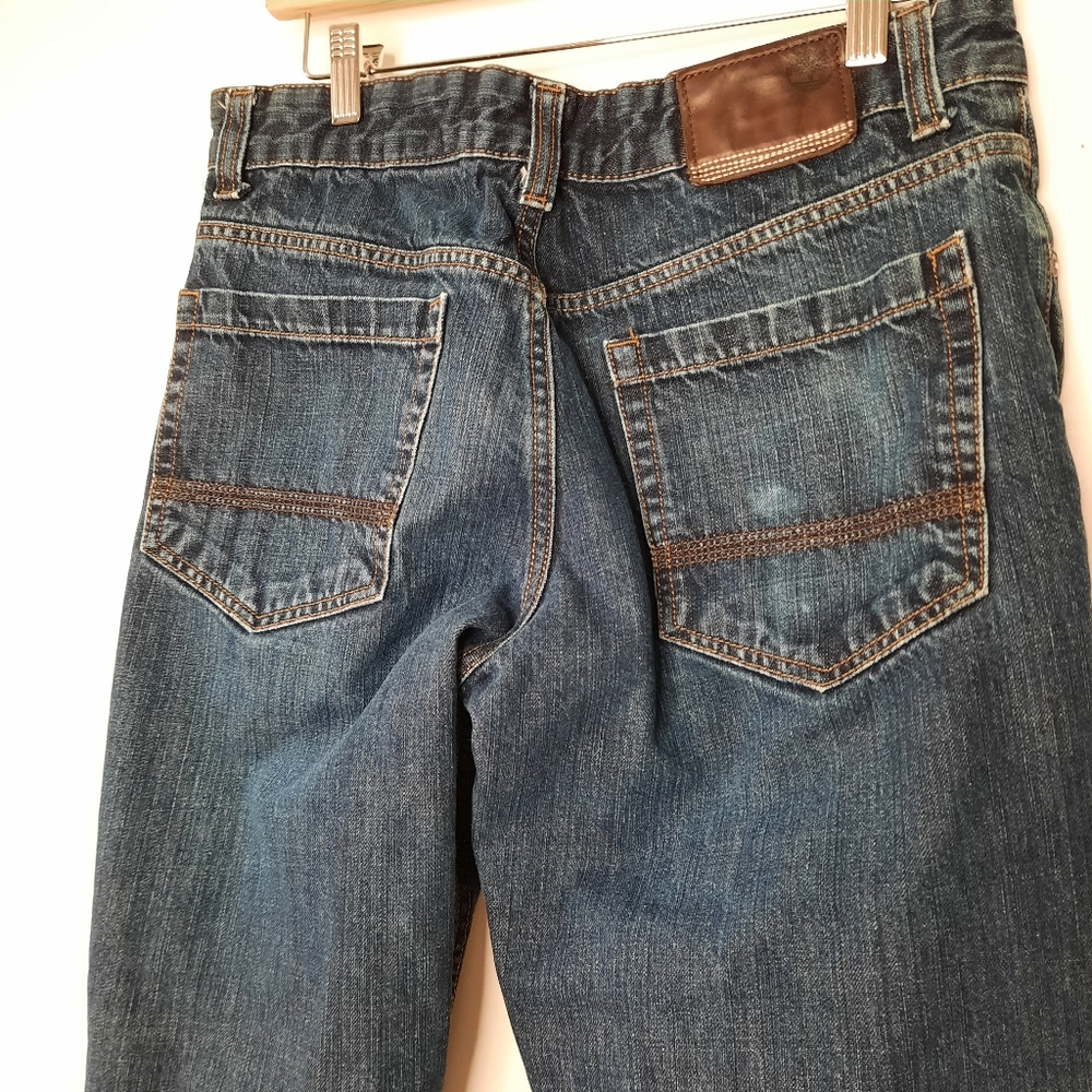 Timberland Straight Leg Jeans Medium Wash Denim Mens Size 32 Work Casual - Picture 4 of 12